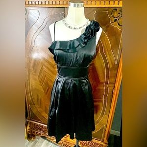 Vintage Papaya Black Cocktail Dress